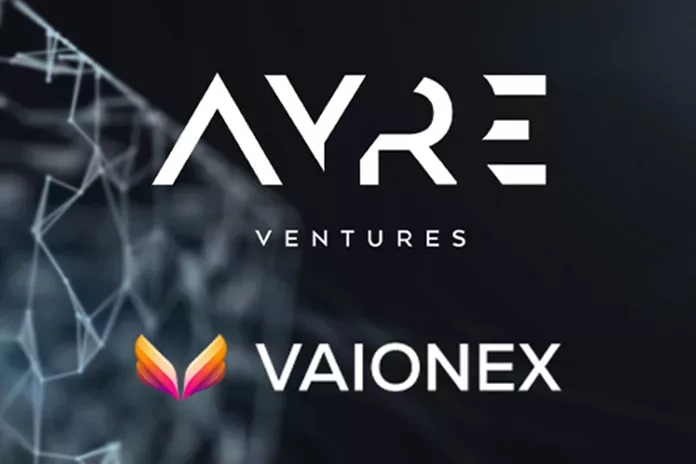 Ayre Ventures & Vaionex logo with dark background
