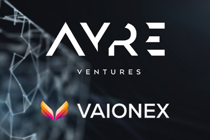 Ayre Ventures & Vaionex logo with dark background